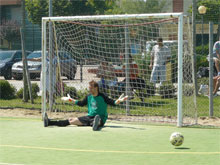 Un'azione del torneo Matti per il calcio